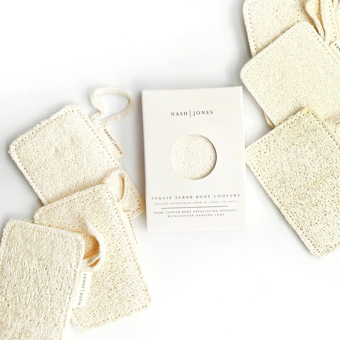 VEGETABLE LOOFAH EXFOLIATION SPONGES: BODY LOOFAH 4 PACK