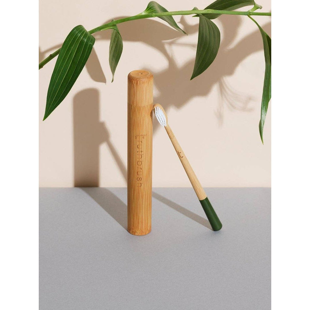 MOSS GREEN TRUTHBRUSH WITH MEDIUM CASTOR OIL BRISTLES