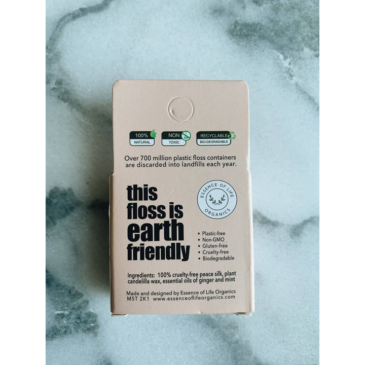 BIODEGRADABLE ZERO WASTE SILK FLOSS - COOL MINT