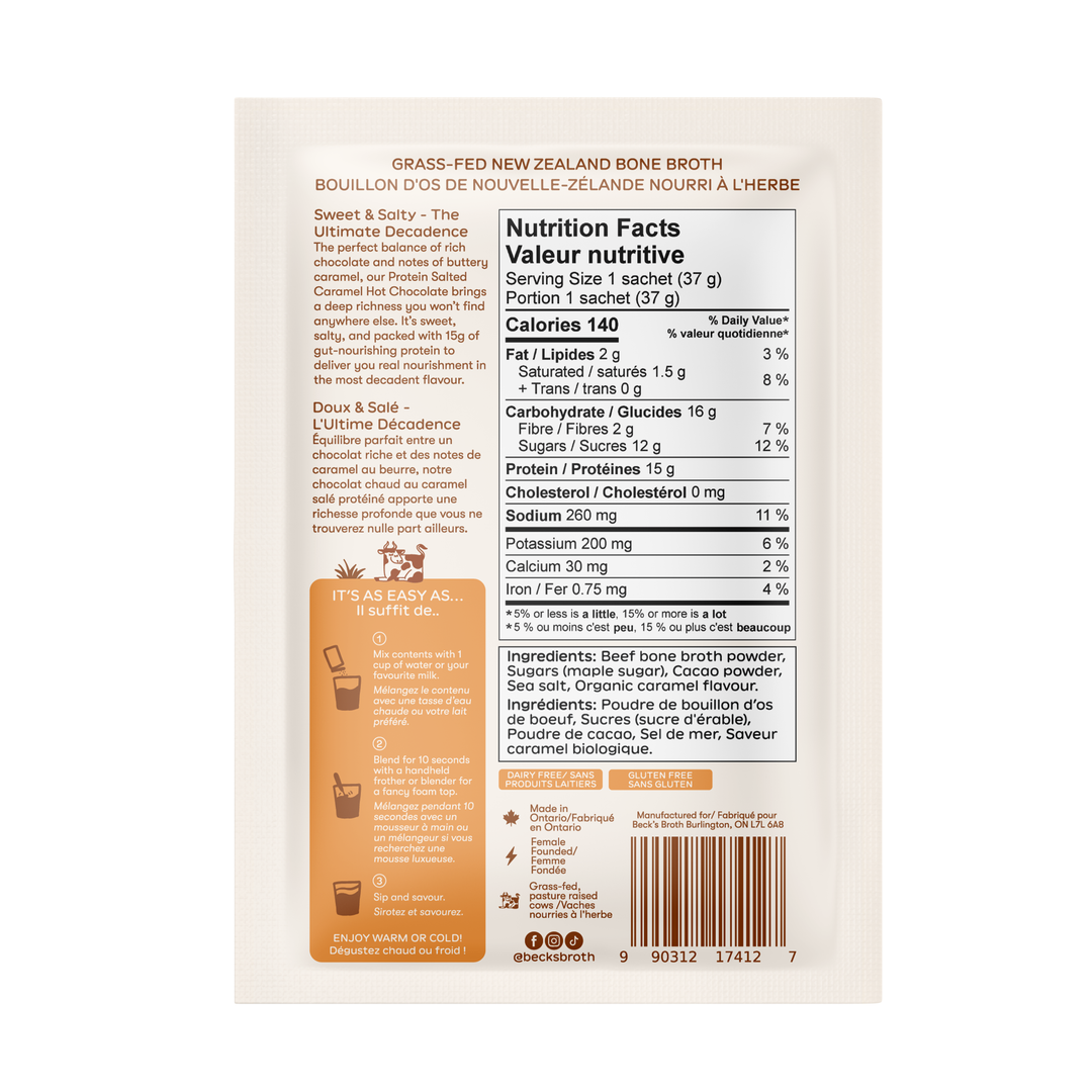SALTED CARAMEL HOT CHOCOLATE BONE BROTH POWDER
