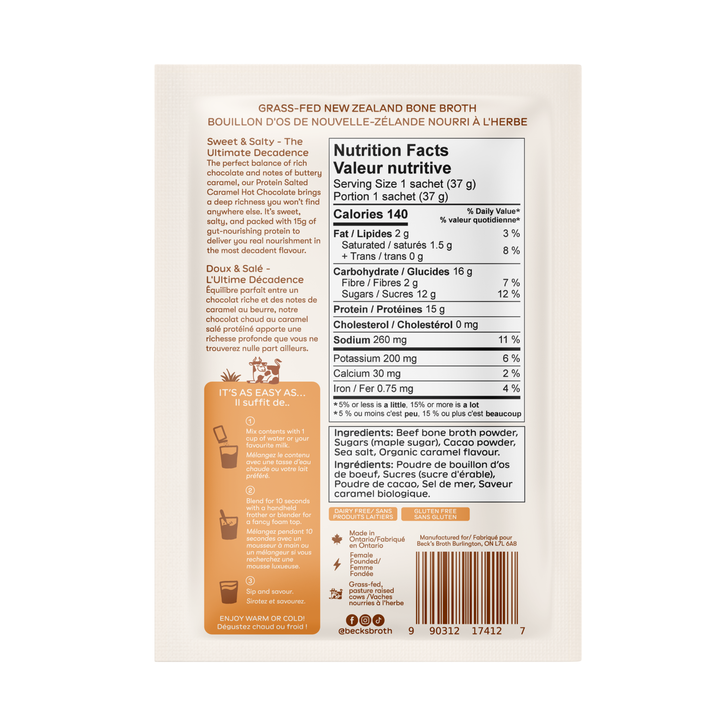 SALTED CARAMEL HOT CHOCOLATE BONE BROTH POWDER