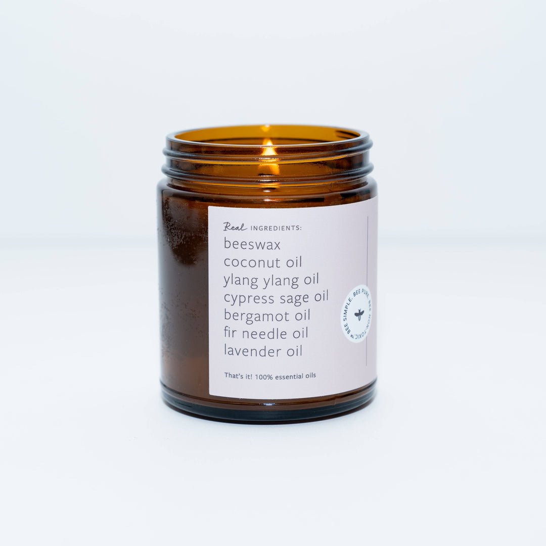 FRESH LINEN ESSENTIAL OIL BEESWAX JAR CANDLE