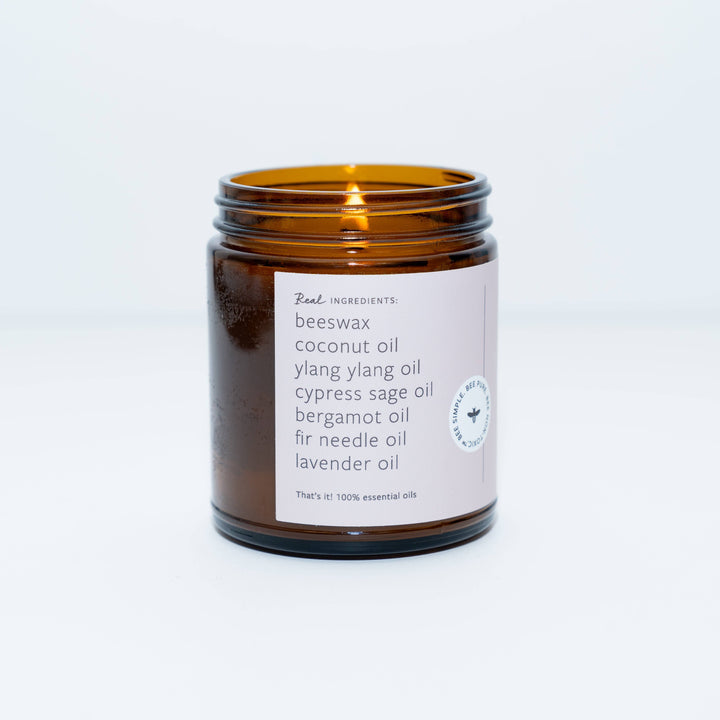 FRESH LINEN ESSENTIAL OIL BEESWAX JAR CANDLE