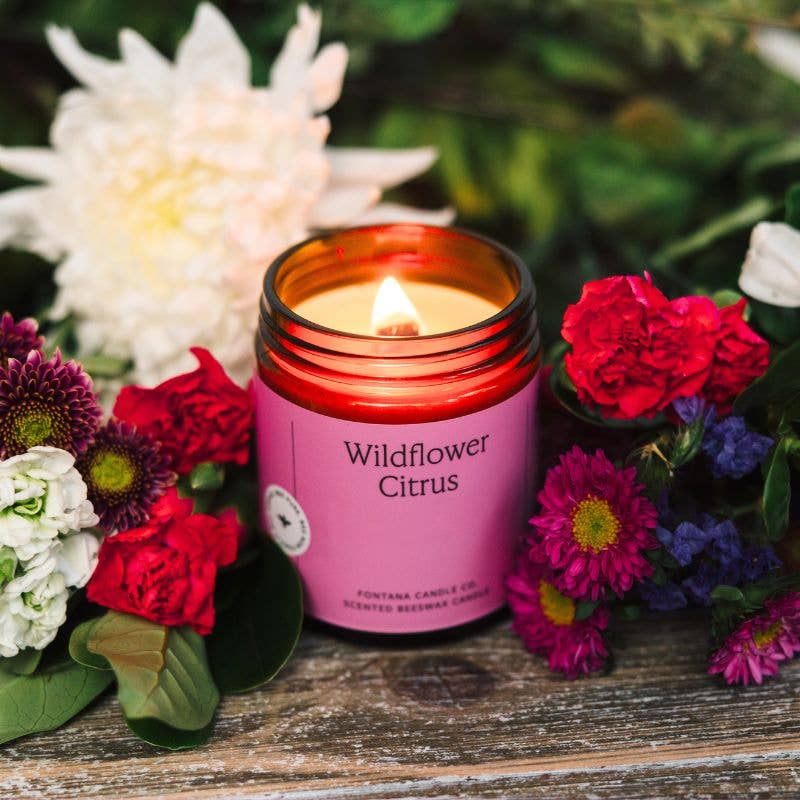 WILDFLOWER CITRUS BEESWAX & ESSENTIAL OIL JAR CANDLE