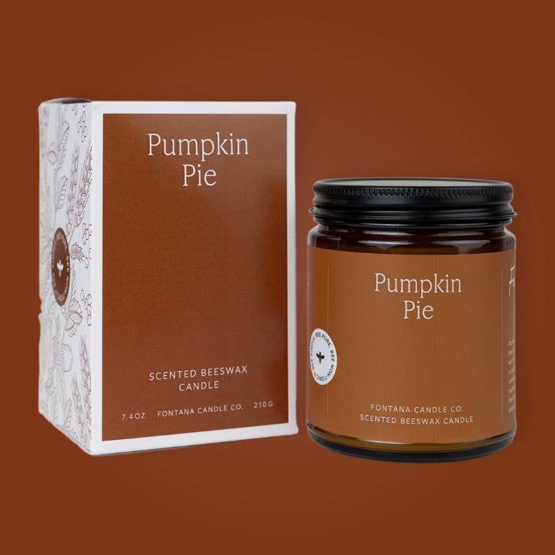 PUMPKIN PIE ESSENTIAL OIL &  BEESWAX JAR CANDLE