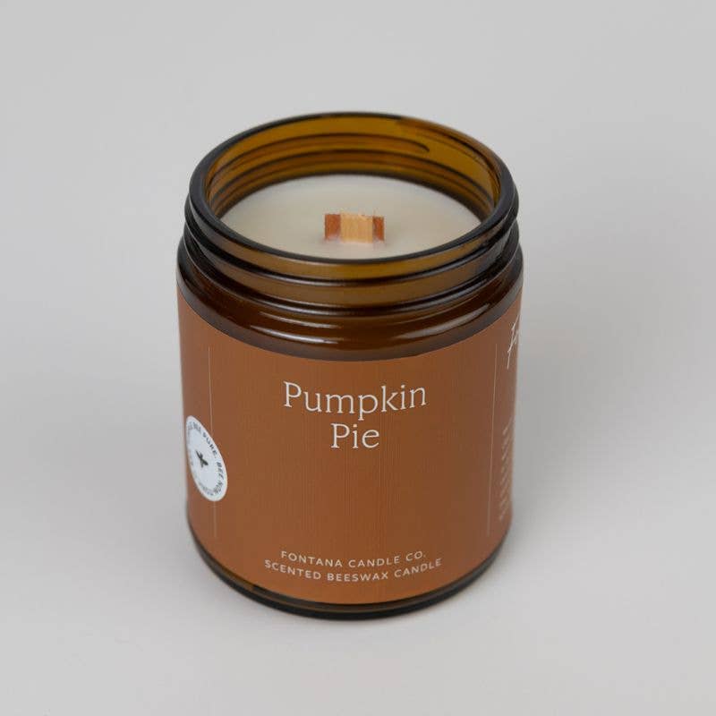 PUMPKIN PIE ESSENTIAL OIL &  BEESWAX JAR CANDLE