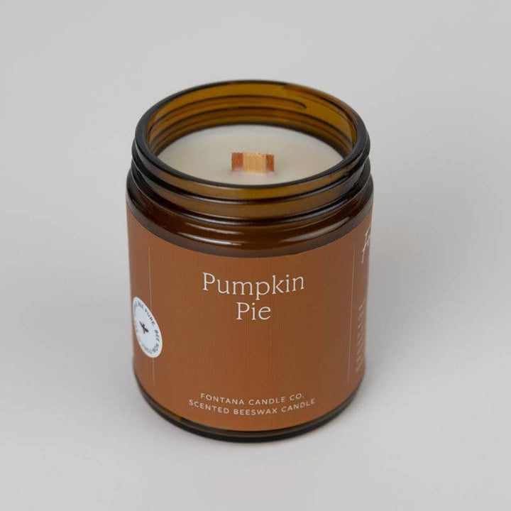 PUMPKIN PIE ESSENTIAL OIL &  BEESWAX JAR CANDLE