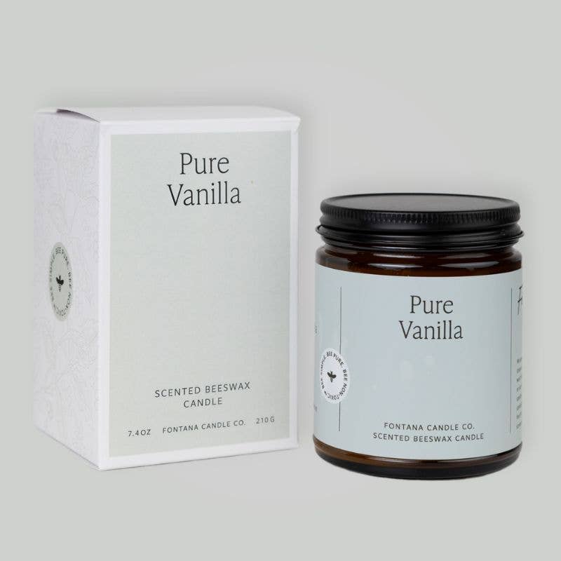 PURE VANILLA ESSENTIAL OIL & BEESWAX JAR CANDLE