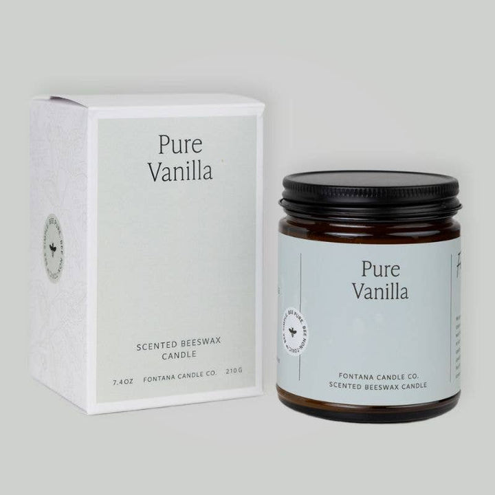 PURE VANILLA ESSENTIAL OIL & BEESWAX JAR CANDLE