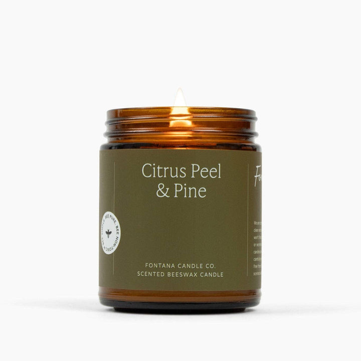 CITRUS PEEL & PINE BEESWAX & ESSENTIAL OIL JAR CANDLE