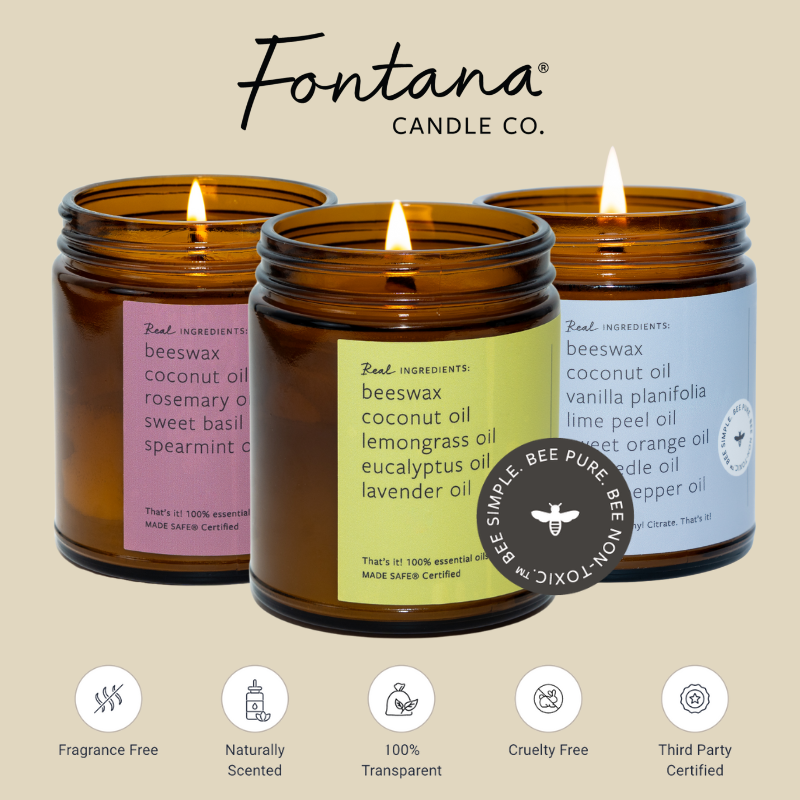 LAVENDER VANILLA TANGERINE ESSENTIAL OIL & BEESWAX JAR CANDLE