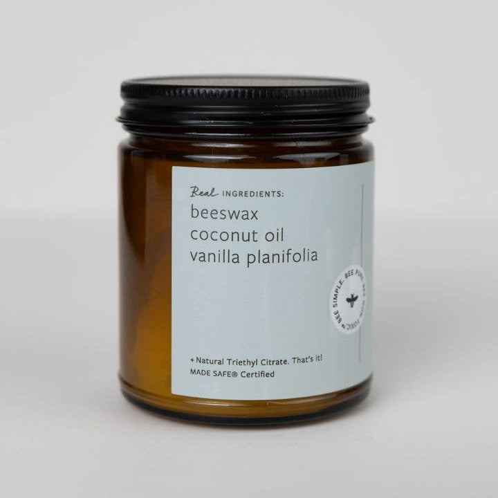 PURE VANILLA ESSENTIAL OIL & BEESWAX JAR CANDLE