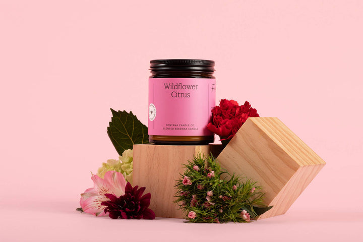 WILDFLOWER CITRUS BEESWAX & ESSENTIAL OIL JAR CANDLE