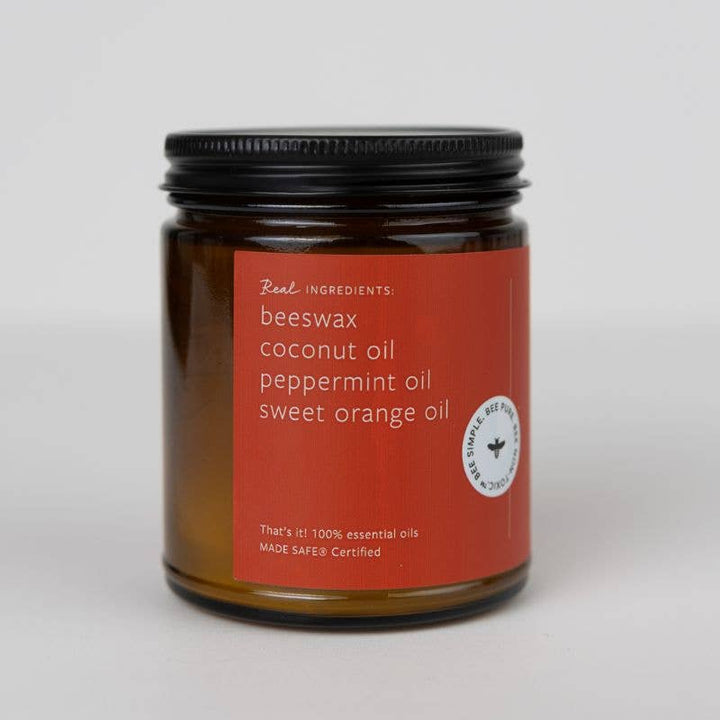 PEPPERMINT TWIST ESSENTIAL OIL & BEESWAX JAR CANDLE