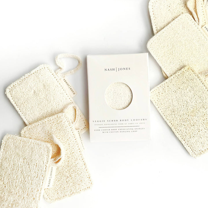 VEGETABLE LOOFAH EXFOLIATION SPONGES: BODY LOOFAH 4 PACK