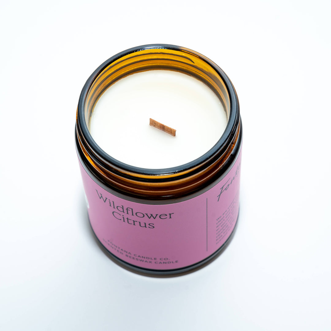WILDFLOWER CITRUS BEESWAX & ESSENTIAL OIL JAR CANDLE