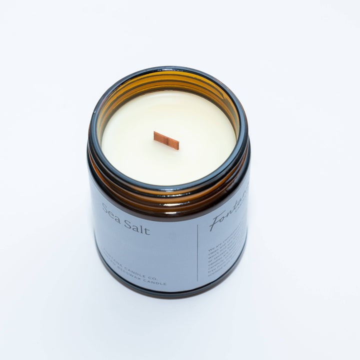 SEA SALT ESSENTIAL OIL BEESWAX JAR CANDLE