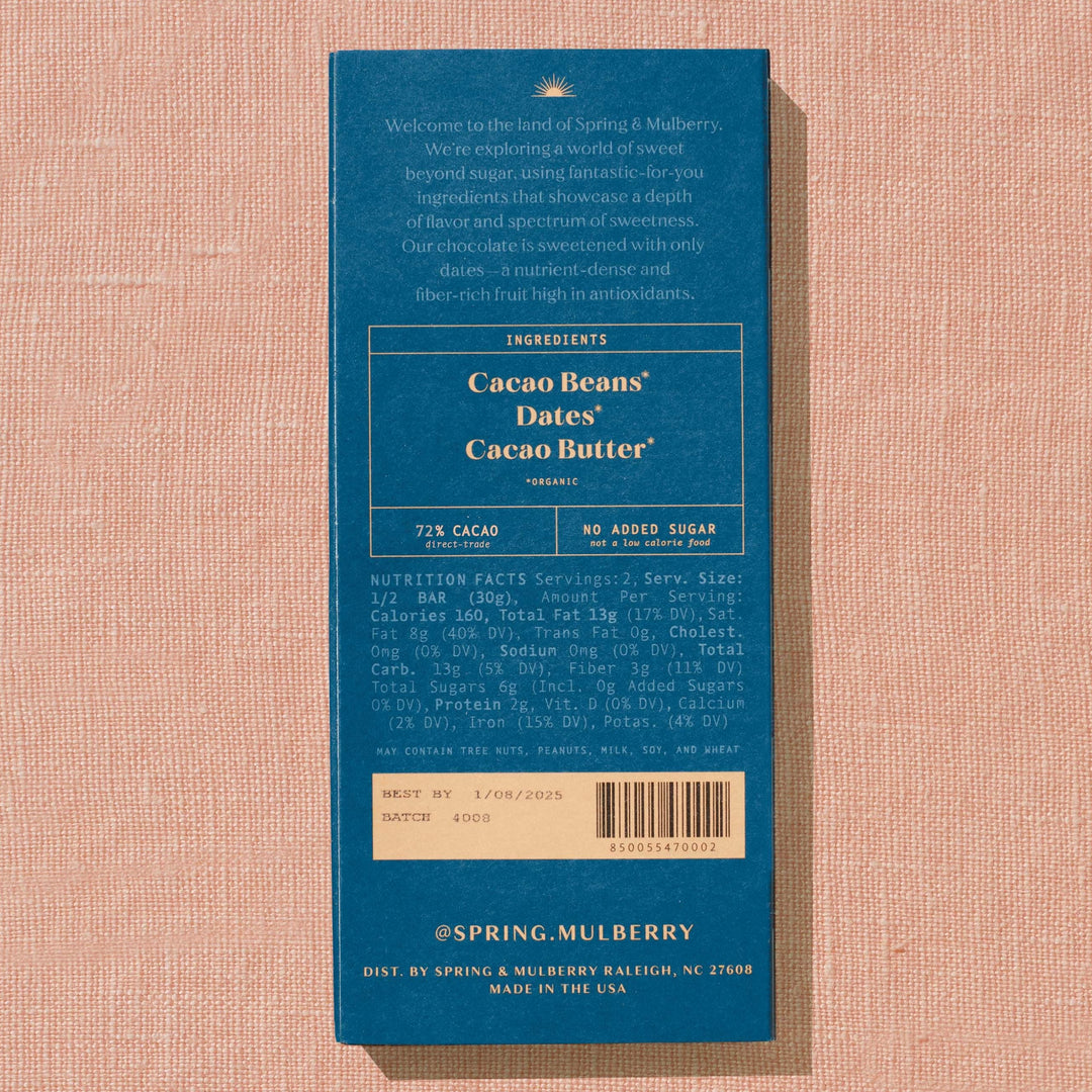 PURE DARK DATE-SWEETENED DARK CHOCOLATE