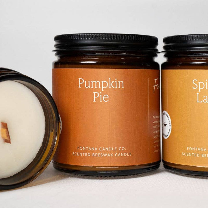 PUMPKIN PIE ESSENTIAL OIL &  BEESWAX JAR CANDLE