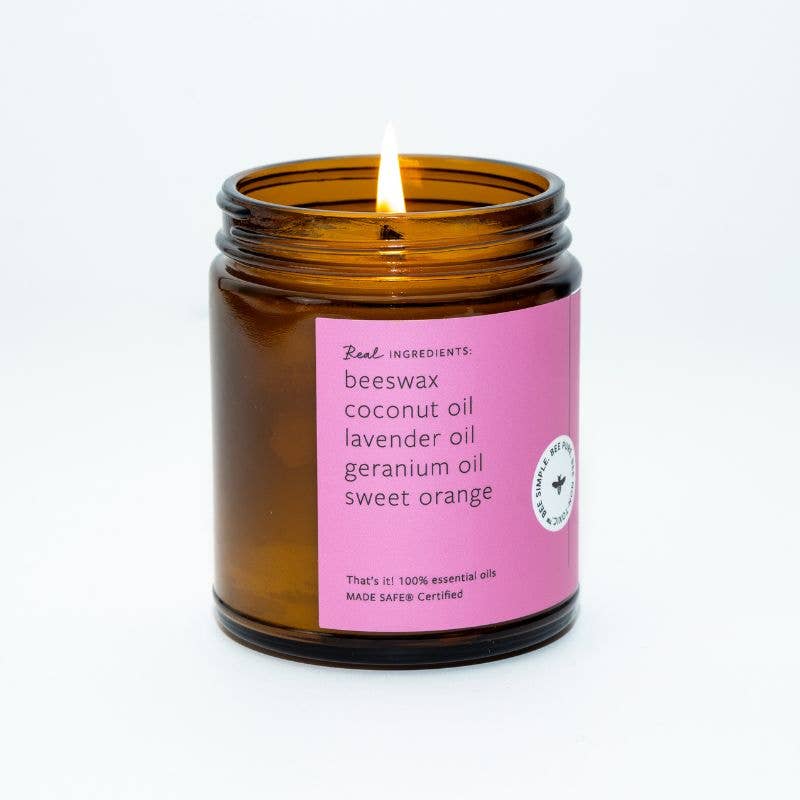 WILDFLOWER CITRUS BEESWAX & ESSENTIAL OIL JAR CANDLE