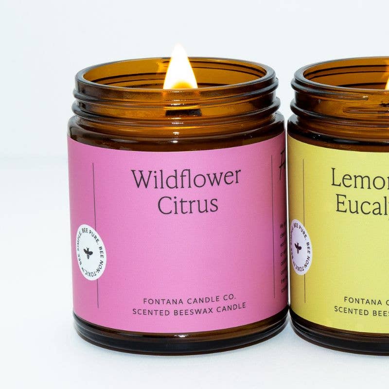 WILDFLOWER CITRUS BEESWAX & ESSENTIAL OIL JAR CANDLE
