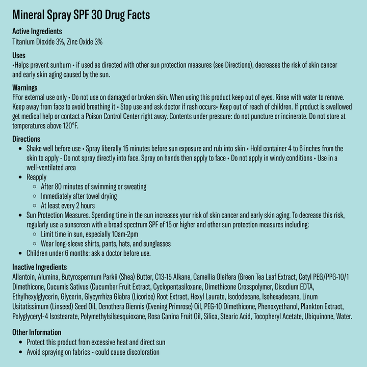 SPF 30 MINERAL NON-AEROSOL SPRAY