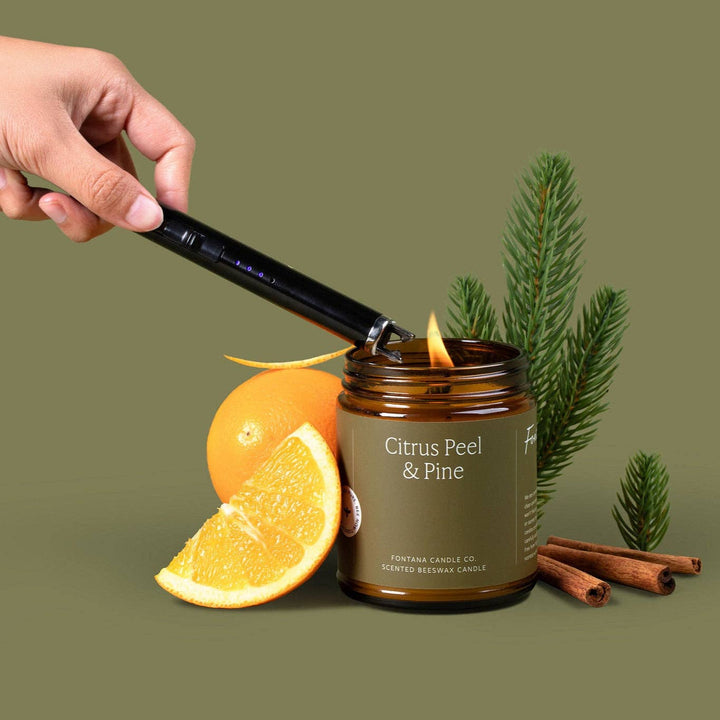 CITRUS PEEL & PINE BEESWAX & ESSENTIAL OIL JAR CANDLE