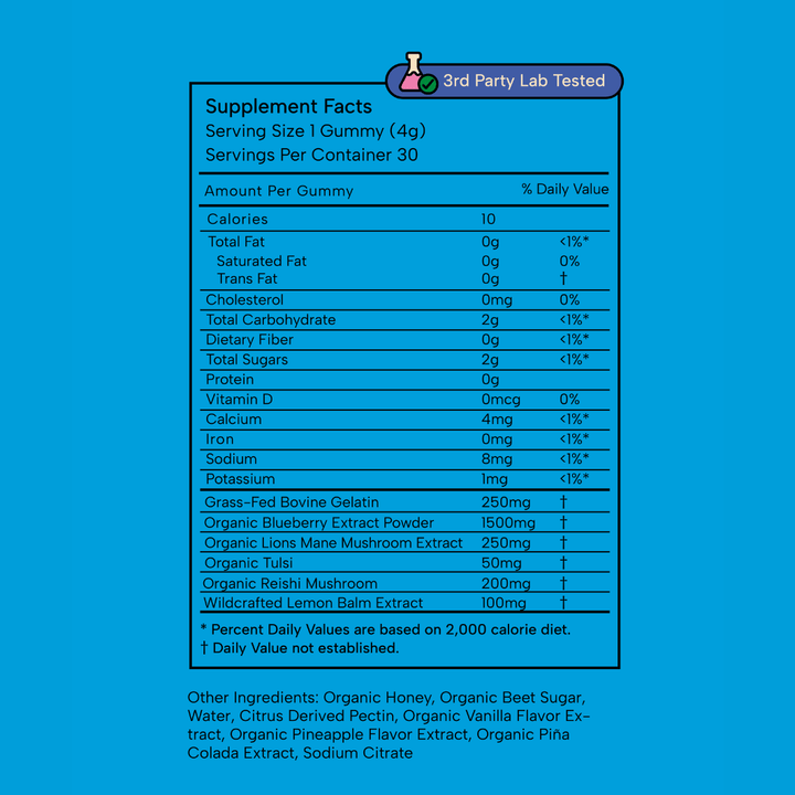 HAPPY CHILD: MOOD & BRAIN GUMMY - PINA COLADA FLAVOUR