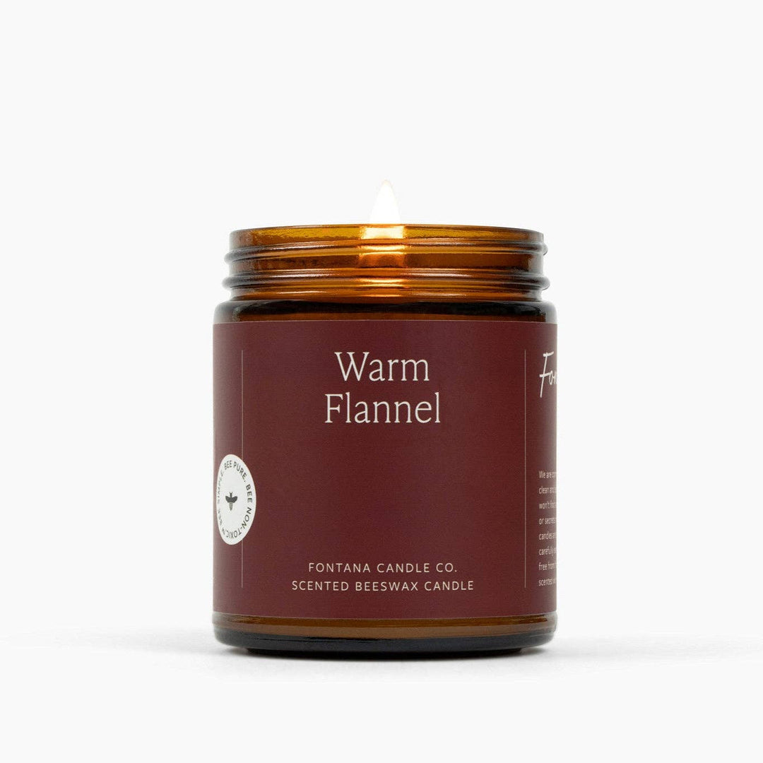 WARM FLANNEL BEESWAX & ESSENTIAL OIL JAR CANDLE