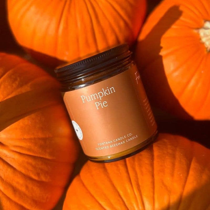 PUMPKIN PIE ESSENTIAL OIL &  BEESWAX JAR CANDLE