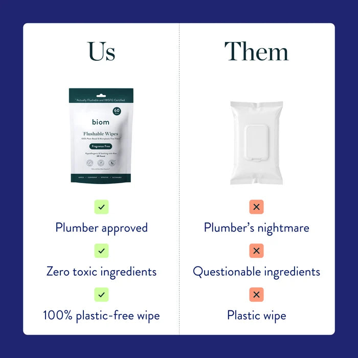 FLUSHABLE WIPES (60 COUNT)