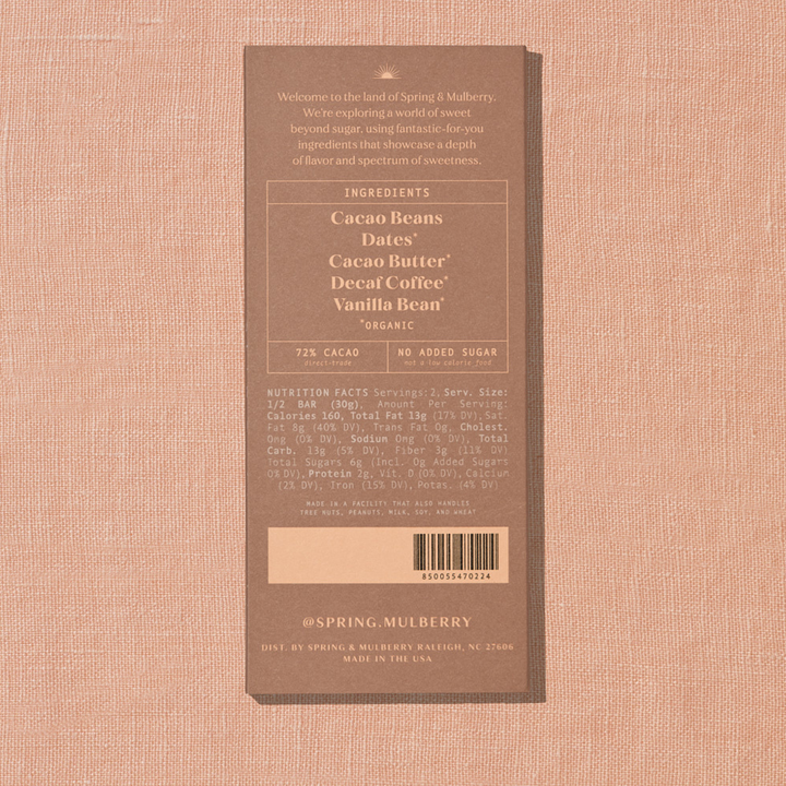 COFFE DATE-SWEETENED DARK CHOCOLATE