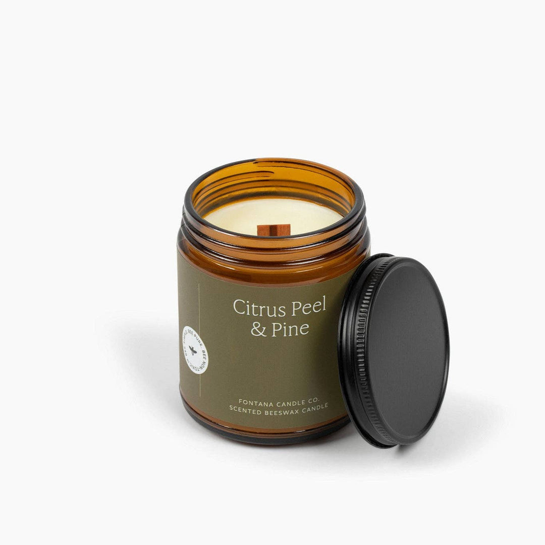CITRUS PEEL & PINE BEESWAX & ESSENTIAL OIL JAR CANDLE