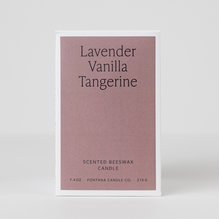 LAVENDER VANILLA TANGERINE ESSENTIAL OIL & BEESWAX JAR CANDLE