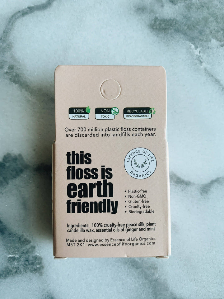 BIODEGRADABLE ZERO WASTE SILK FLOSS - COOL MINT