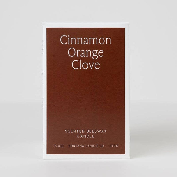 CINNAMON ORANGE CLOVE ESSENTIAL OIL & BEESWAX JAR CANDLE
