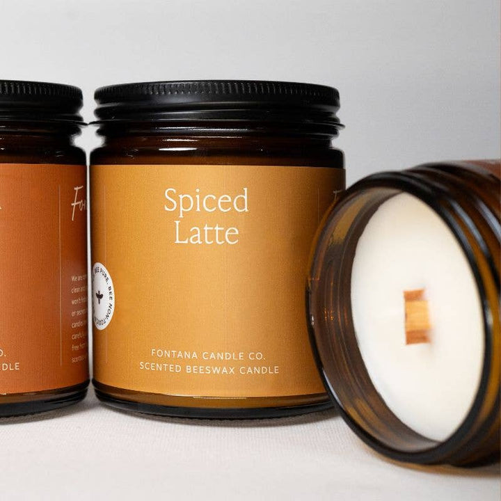 SPICED LATTE ESSENTIAL OIL & BEESWAX JAR CANDLE