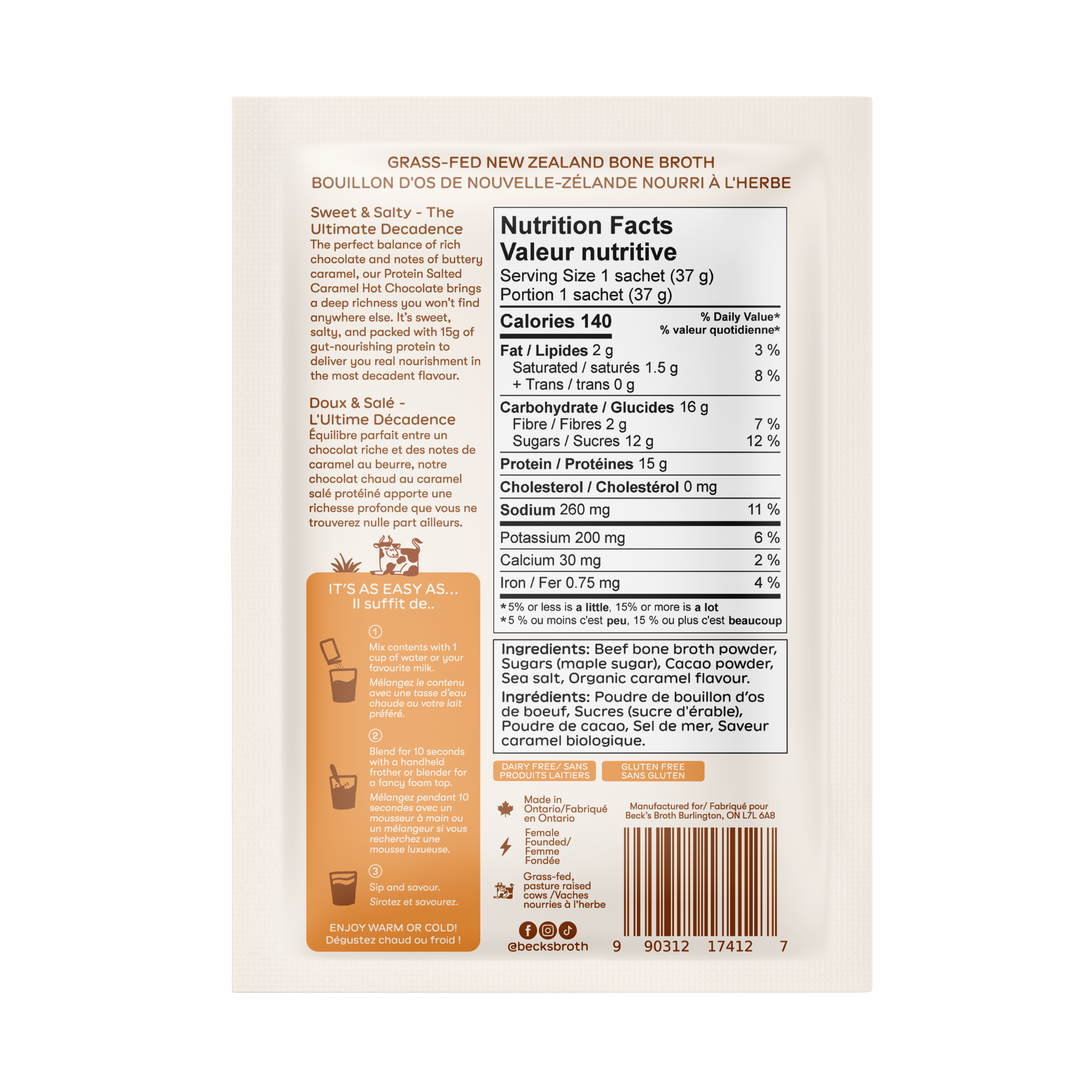 SALTED CARAMEL HOT CHOCOLATE BONE BROTH POWDER