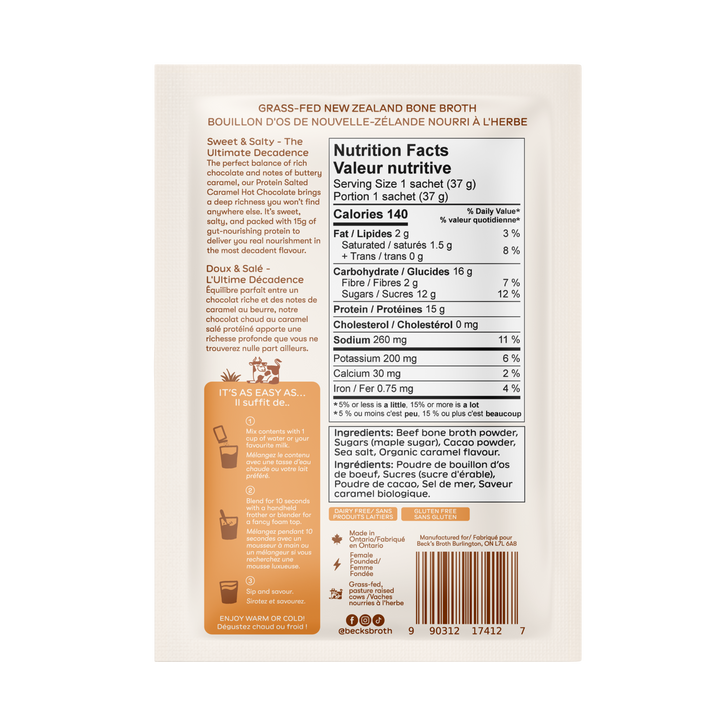SALTED CARAMEL HOT CHOCOLATE BONE BROTH POWDER