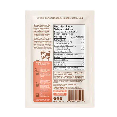 PROTEIN INSTANT COFFEE BONE BROTH POWDER