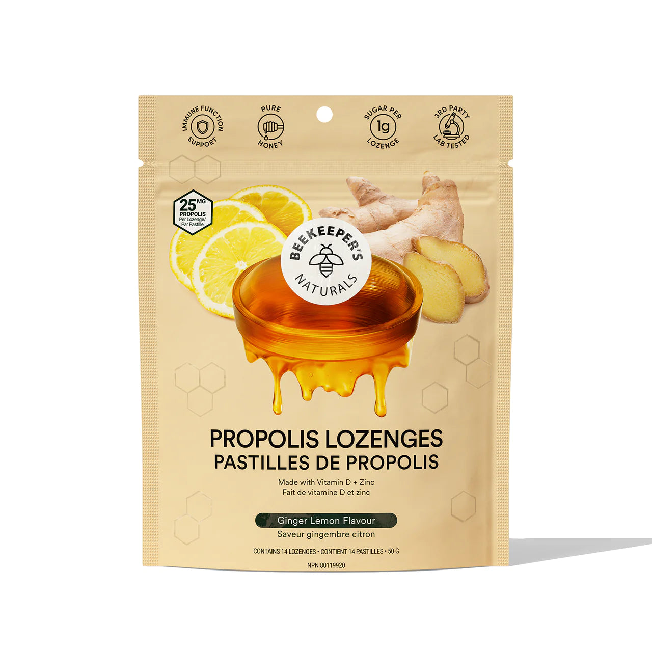 PROPOLIS LOZENGES - GINGER LEMON