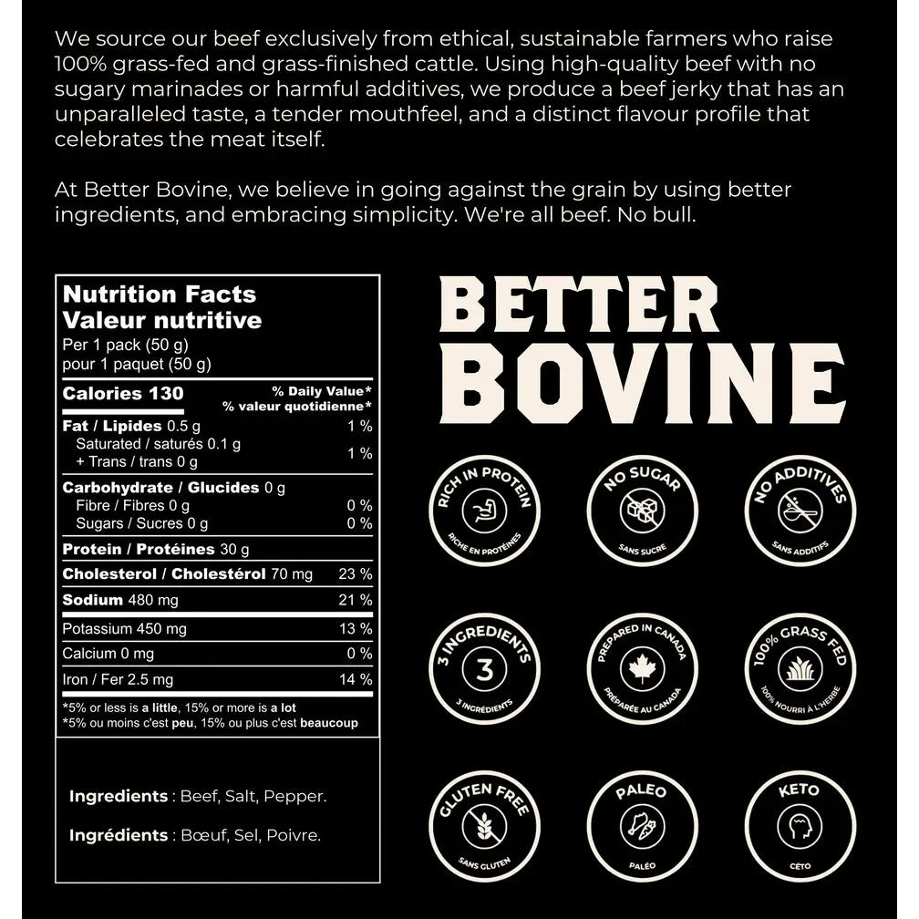 100% GRASS-FED BEEF JERKY