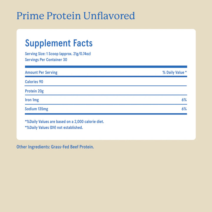 PRIME PROTEIN - UNFLAVORED