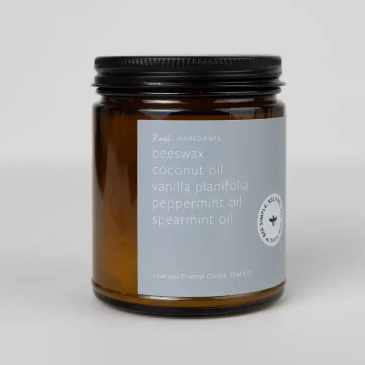 PEPPERMINT BARK ESSENTIAL OIL & BEESWAX JAR CANDLE