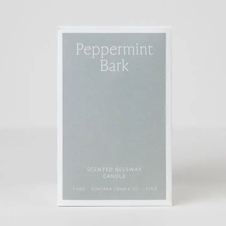 PEPPERMINT BARK ESSENTIAL OIL & BEESWAX JAR CANDLE