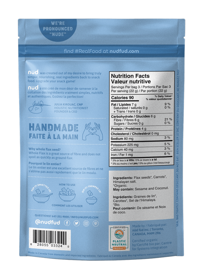 CARROT FLAX CRACKERS