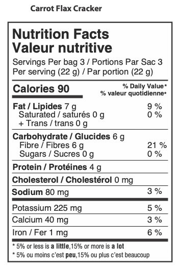 CARROT FLAX CRACKERS