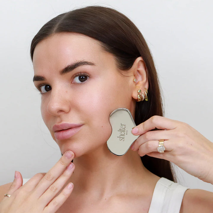 CONTOURING STAINLESS STEEL GUA SHA