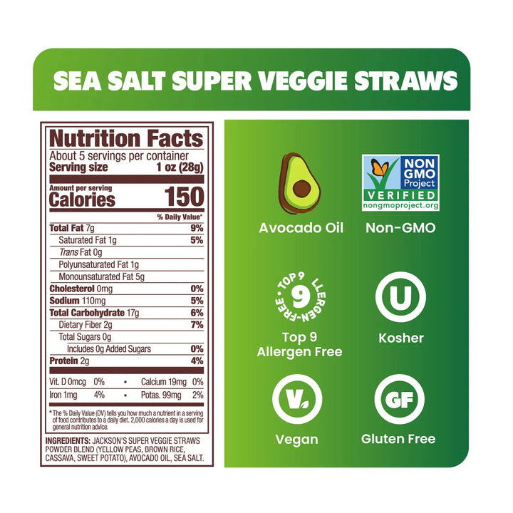 SUPER VEGGIE STRAWS - SEA SALT