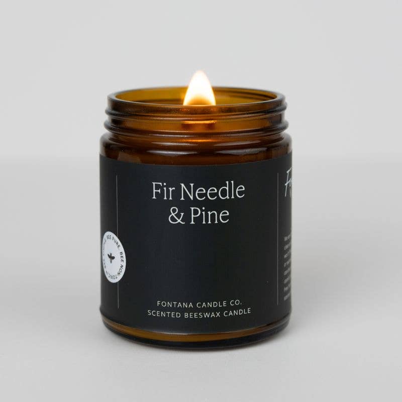 FIR & PINE ESSENTIAL OIL BEESWAX JAR CANDLE